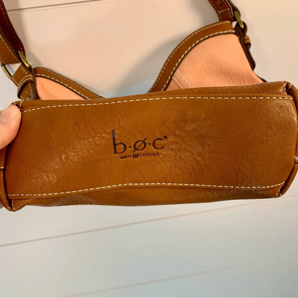 NWT B.O.C. Born of‎ Concept Brown & Peach Crossbody Shoulder Bag Purse Spring